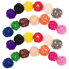  65 Pcs Decorative Vase Filler Mini Wicker Rattan Balls for Centerpiece Bowls
