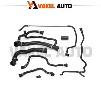 Radiator Coolant Hose 8PCS Kit Water Hoses + Switch Fit BMW 750i 750Li 2006-2008