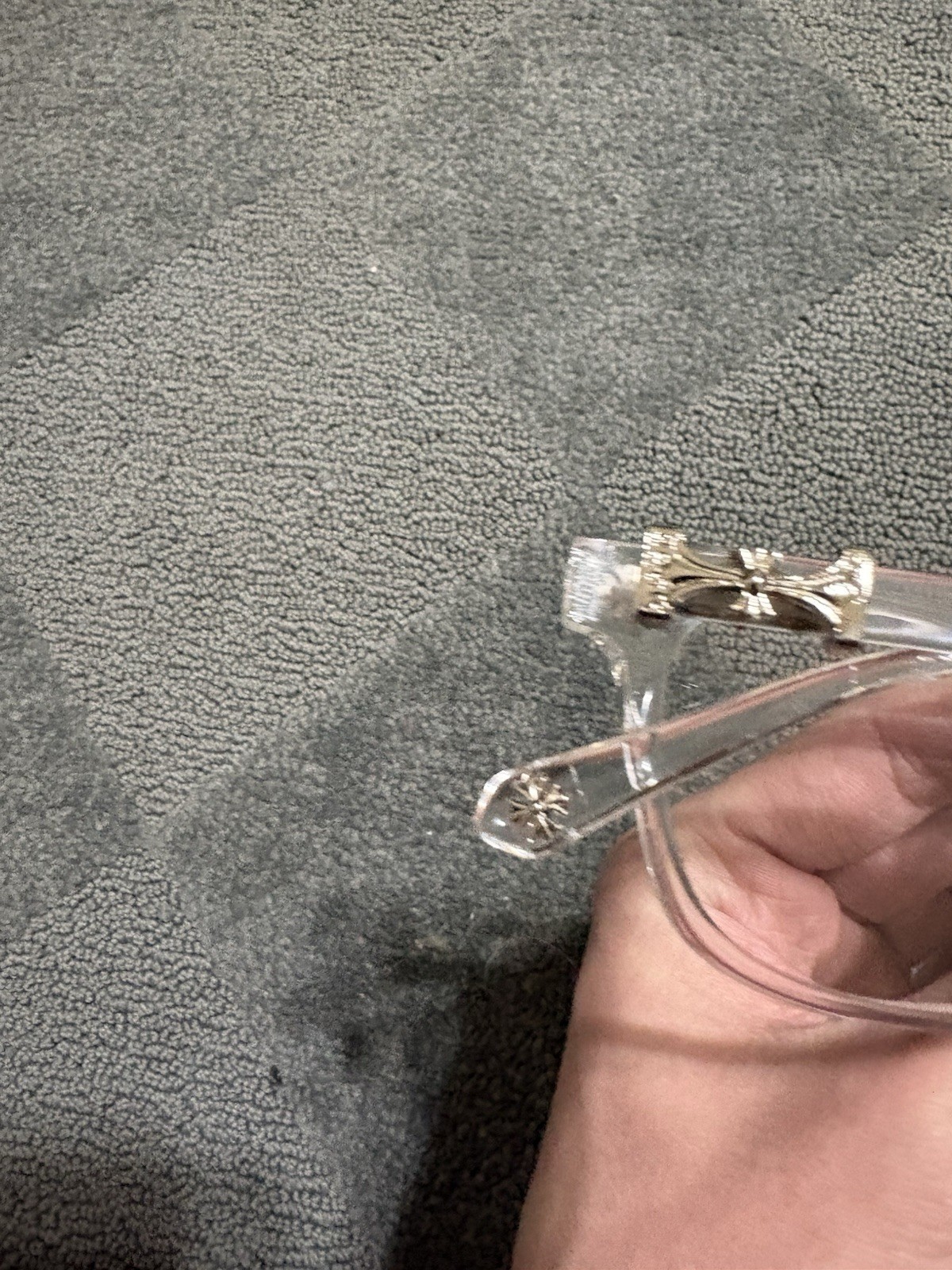 Clear Full Rim Eyeglasses Plastic Metal Decorative Accents Solid Unisex thumbnail 3