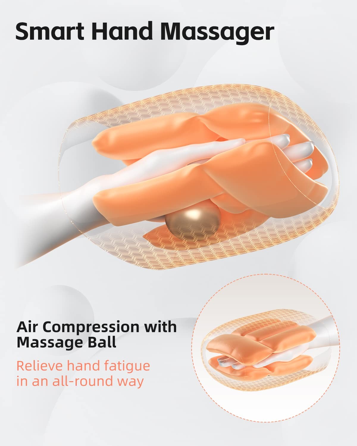 Cordless Hand Massager with Heat and Compression FSA HSA Eligible,Mothers Day