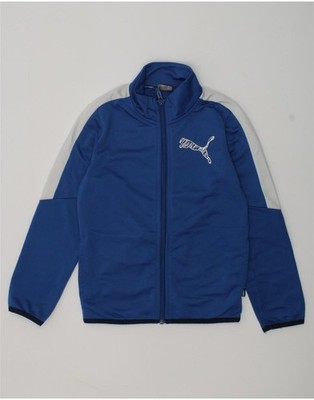 Puma Jungen Trainingsanzug Oberteil Jacke 5-6 Jahre Blau Colourblock Polyester AC03