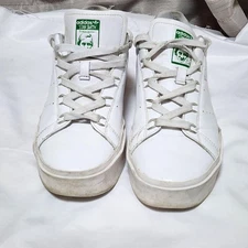 Adidas Stan Smith White/Green Leather Sneakers Logo Heel Size [cm] Used