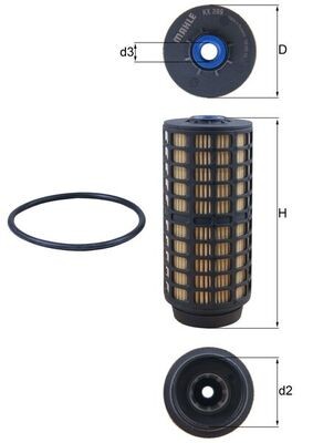 Mahle KX 399D Kraftstofffilter FüR Fuso (Mitsubishi),Iveco,Mitsubishi-image