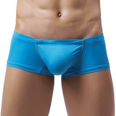 HerrenShorts GayUnterwäsche aus atmungsfähigem Eisseide Slip Boxershorts, bla...