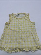 Carters Dress Youth Girl 5T Plaid Yellow Bow .. 27312