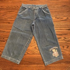 Vintage Too Cute Betty Boop Pudgy Denim Shorts capris Sz 9/10 Boop-a-licious GUC