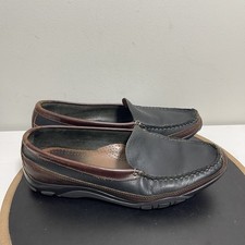 Allen Edmonds Boulder Shoes Men 12 D Leather Slip On Loafers Black Brown Classic