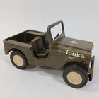 Vintage 1970s Tonka Pressed Steel Army Commander Jeep