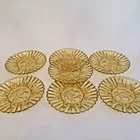 7 Luncheon Plates Pioneer Amber by Federal Glass 8"