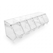 6 Section Acrylic Pick & Mix Sweet Dispenser Clear Candy Display Unit