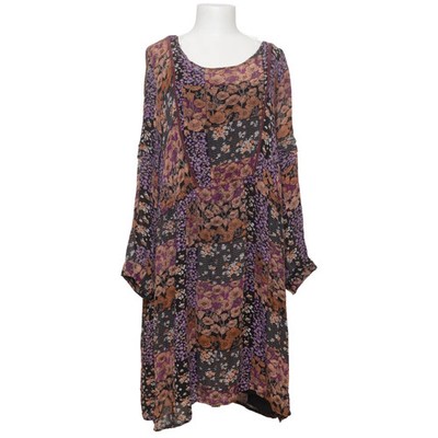 Zay, Kleid, Größe: L, Schwarz/Lila/Mehrfarbig, Viskose, Blumen, Damen #HYP
