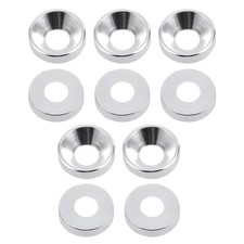 10 Pcs 12mm x 5mm x 3.2mm Aluminum Alloy Countersunk Washer Silver
