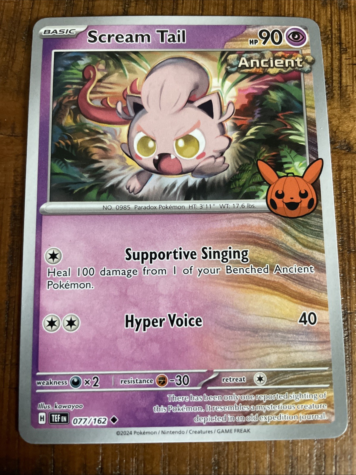 Scream Tail 077/162 - Pokémon TCG - Common - Good Condition