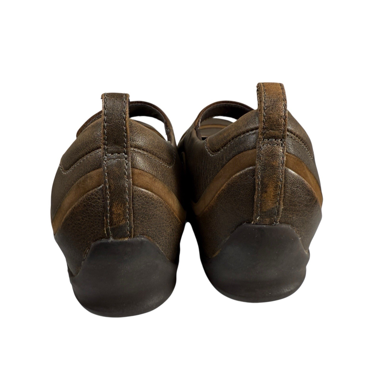 Scarpe Merrell Plaza Emme donna misura 8 5 pelle marrone Mary Janes tacco 1 5"