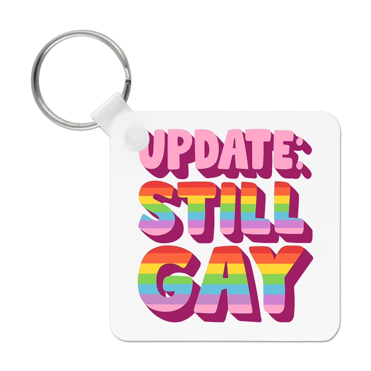 Update Still Gay Keyring Key Chain Gay Pride Lesbian LGBTQ Homosexual Birthday