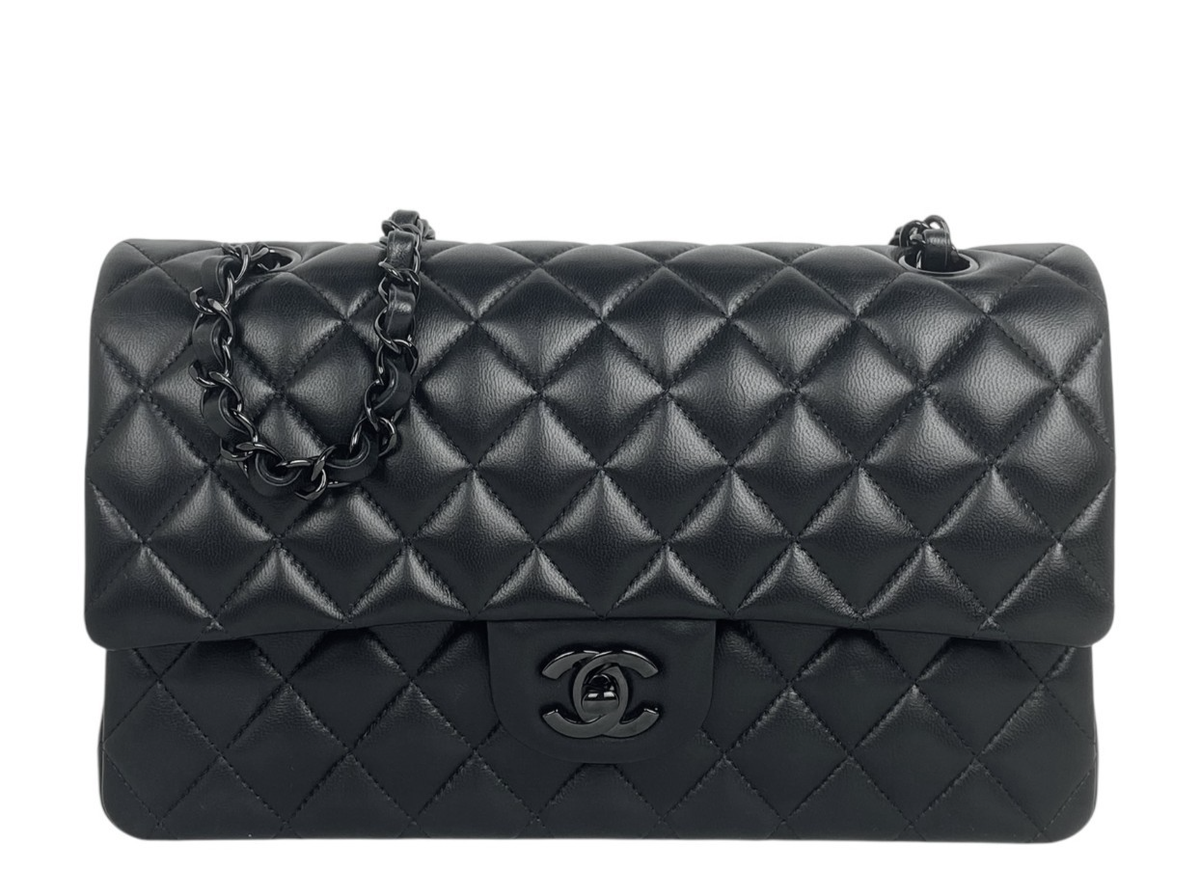 Chanel 2025 So Black Lambskin Leather 10