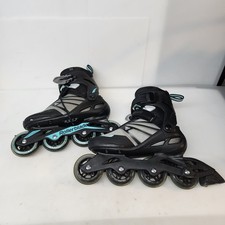 Rollerblade Zetrablade Women's Adult Fitness Inline Skate Black and Light Blue 8