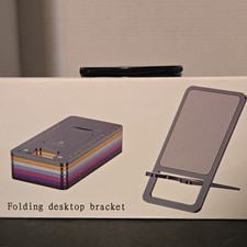 Foldable Adjustable Angle Desktop Phone Stand Holder Matte Black Portable