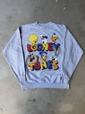 Vintage 90  s Taz All Over Print Sweatshirt Large Looney Tunes Made In USA Bugs