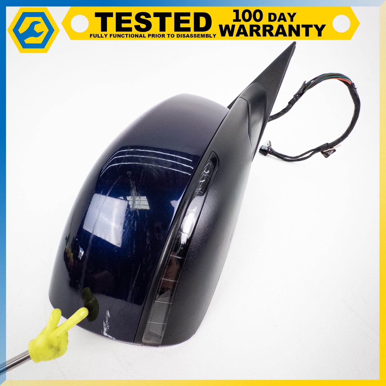 14-19 MASERATI QUATTROPORTE GHIBLI RIGHT REAR VIEW DOOR MIRROR ASSEMBLY BLUE OEM