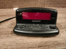 Sharp SPC026 Small Alarm Clock Digital Red LED Display Snooze Battery Backup