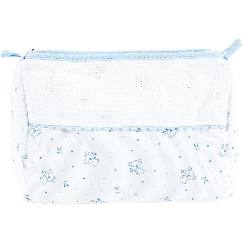 Trousse de toilette naissance à broder bleu koala, cadeau idéal pour bébé