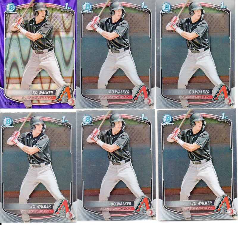 11- BO WALKER 2025 BOWMAN/CHROME PURPLE LAVA/ROOKIE CARDS #D 250