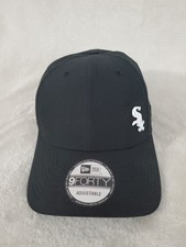 Image of NEW ERA 9 FORTY 940 MLB CHICAGO WHITE SOX FLAWLESS STRAPBACK MENS HAT BLACK NEW
