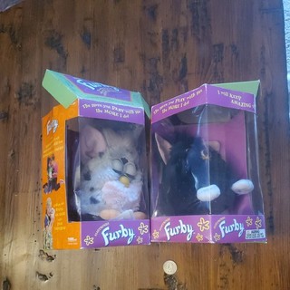 lot of 2 not working Tiger Furby Black