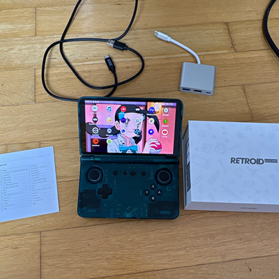 Retroid Pocket Flip 2 128 GB transparent grün Touch Wi-Fi/BT 1080p OVP