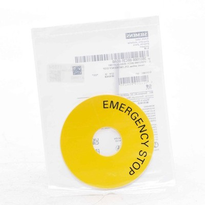 10pcs Siemens EMERGENCY STOP WASHER PLATE YELLOW 75mm 3SU1900-0BC31-0DA0 -new-