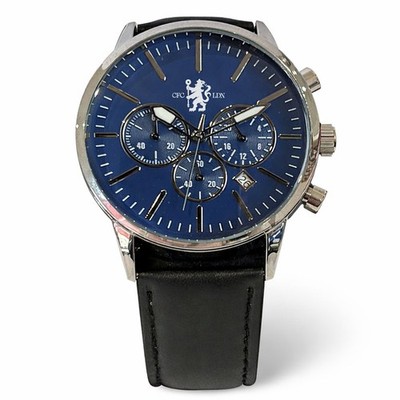 Chelsea FC Classic Men's High End Chronograph Leather Watch Official CFC Gift