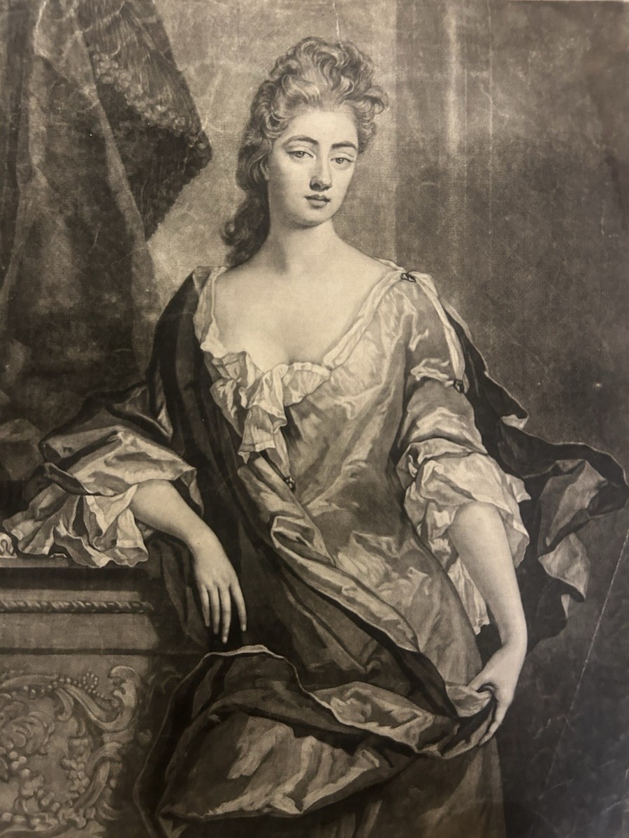 Portrait by Diana de Vere, Duchess Of Sant' Albans.1699 Mezzotinta