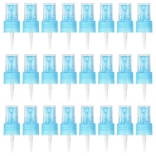 24 Pcs Blue Spray Bottle Top, 20/410 Fine Mist Sprayer Stripe Plastic Top
