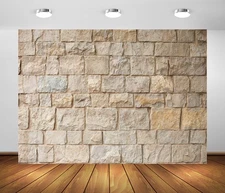 7x5ft Fabric Stone Wall Backdrop Ancient Rock Photography Background Brick St...