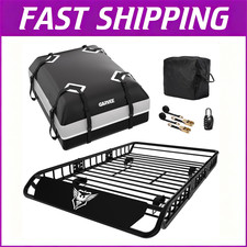 54 In 64 In Universal Roof Rack Basket Suv Rooftop Cargo Carrier With Cargo Bag