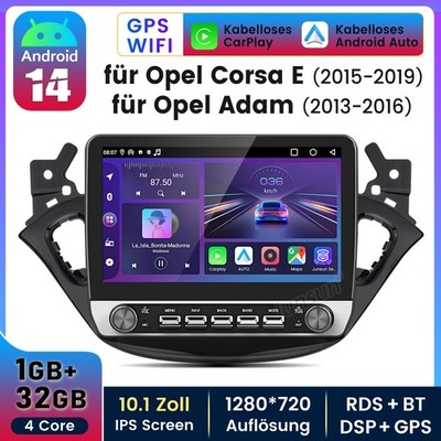 10.1 zoll Android 14 Autoradio GPS NAVI Für Opel Corsa E 2015-2019 Adam CarPlay