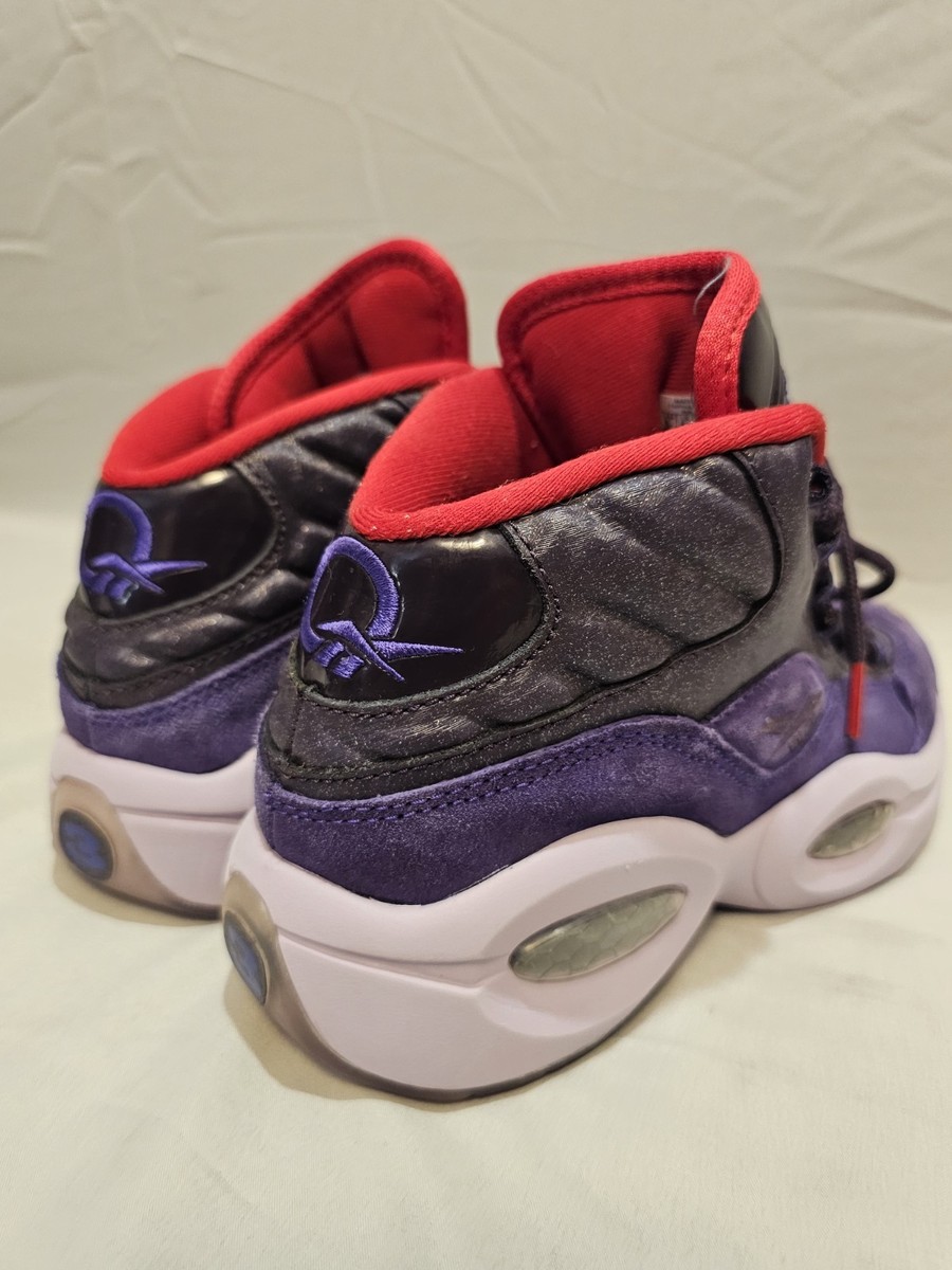 Reebok Question Mid Ghost of Christmas Future Mens Size 5 Purple View 6
