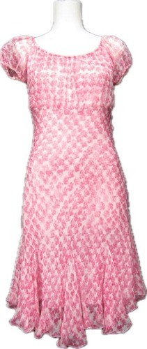 Vintage Blugirl Blumarine Silk Pink Floral Dress I38 S Tag