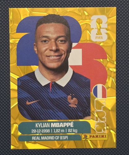2026 Panini FIFA World Cup Kylian Mbappe Gold Crumple FRA20 France Rare