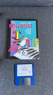 Amiga 500 Appetizer Text Grafik Musik Spiel auf Diskette