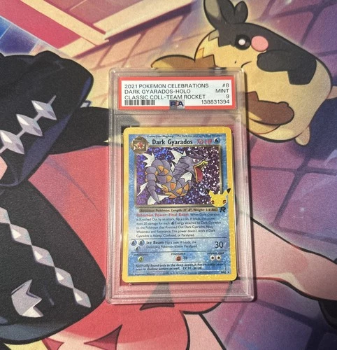 PSA 9 2021 Pokemon Celebrations Classic Team Rocket #8 Dark Gyarados Holo