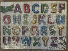 Melissa & Doug See-Inside Alphabet Wooden Peg Puzzle (26 Pieces)