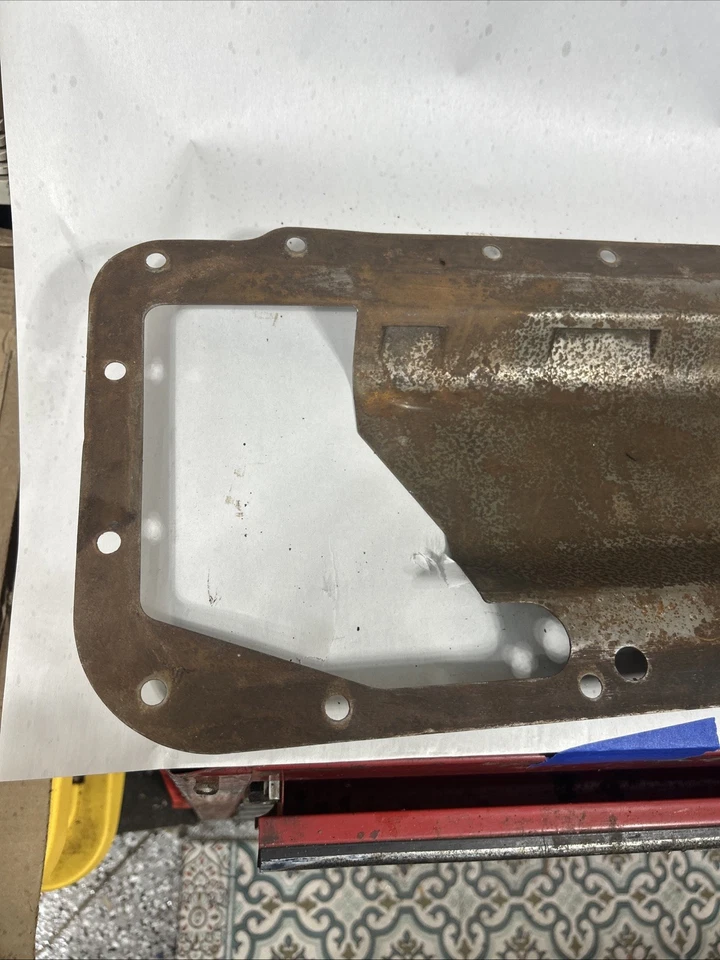 Bandeja de viento Mopar Big Block Dodge D100 440 bandeja de viento de cárter trasero, usada Foto 4 de 4