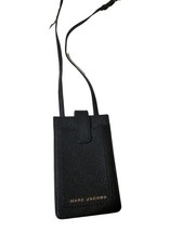 Marc Jacobs The Groove Leather Pebbled Phone Crossbody Bag Black