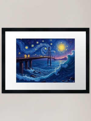 Bitcoin Harmony Balance in Decentra Gerahmtes Wandbild Poster Leinwanddruck Bild