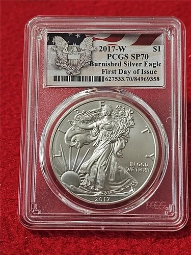 2017-W American Silver Eagle $1 Dollar ASE PCGS SP 70 BURNISHED FDI  #MF-T1322