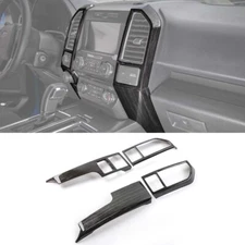 For Ford F150 15-20 Center Console Board AC Air Vent Panel Cover Trim Black Wood