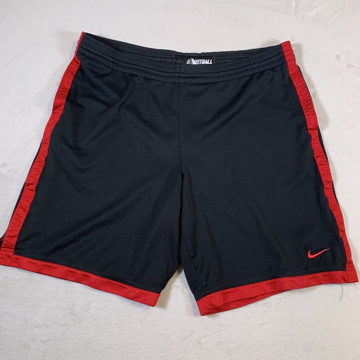 VTG Nike Basketball Shorts XL Adult Black Red Athletic VTG Nike Basketball Shorts XL Adult Black Red Athletic