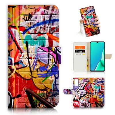 ( For Oppo Reno 8 Pro 5G ) Wallet Flip Case Cover AJ23848 Graffiti